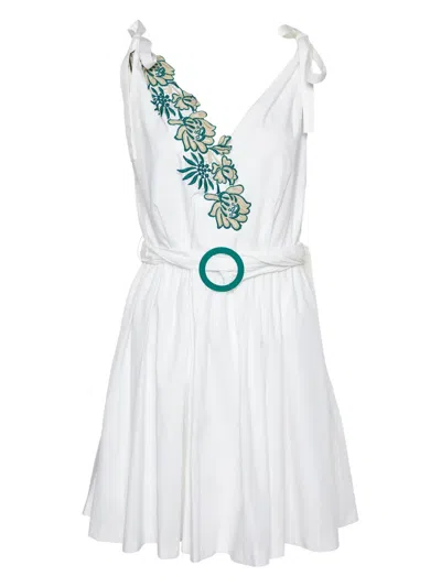 Pre-owned Sandro Embroidered Belt Mini Dress