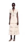 Sandro Guipure Floral Midi Skirt