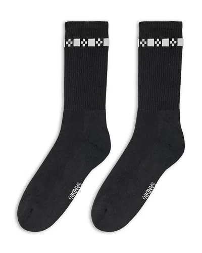 Sandro Embroidered Fine Knit Socks In Black
