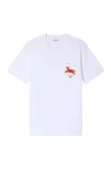 Sandro Embroidered Chest-pocket T-shirt In White
