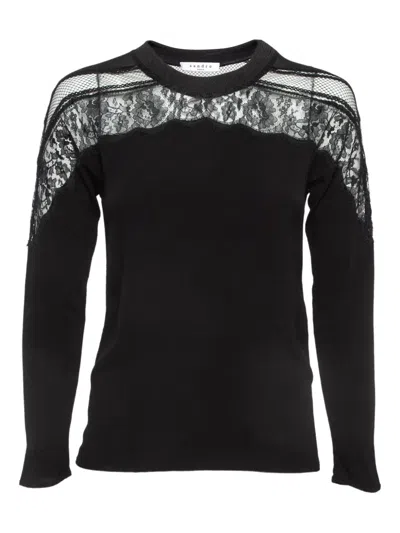 Pre-owned Sandro Embroidered-lace Top