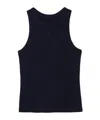 Sandro Embroidered Vest Top In Noir / Gris