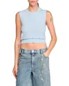 Sandro Emie Sleeveless Sweater In Blue