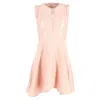 Sandro Enrika Lace-insert Mini Dress In Pink Viscose In Pink