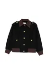 Sandro Epaulette Wool Jacket In Black