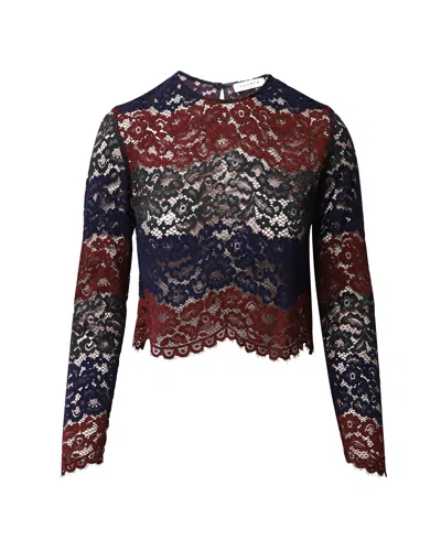 Sandro Esty Lace Top In Multicolor Cotton Lace