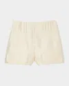 Sandro Womens Naturels Mid-rise Flap-pocket Woven Shorts In Ecru