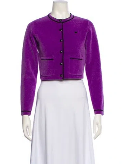Pre-owned Sandro Evening Jacket In Purple