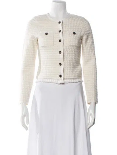Pre-owned Sandro Evening Jacket In White