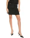 Sandro Eyelash Wool-blend Skirt In Black