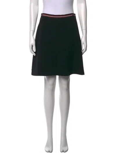 Pre-owned Sandro Eyelet Trim Mini Skirt In Black