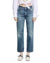 Sandro Faded High Rise Jeans In Blue Jean In Blue Jean