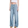 Sandro Faded Straight Jeans In Blue Jean In Blue Jean