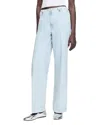 Sandro Faded Wide Leg Jeans In Blue Jean In Blue Jean