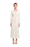 Sandro Fancy Knit Maxi Dress In Neutral