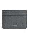 Sandro Faux Leather Card Holder In Black