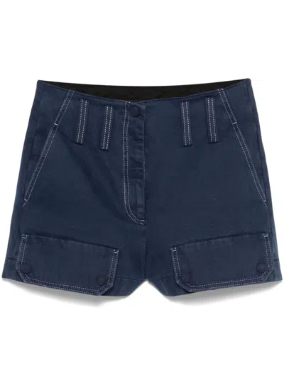 Sandro Faux Pocket-detail Shorts In Blue