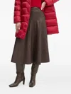 Sandro Ferrone A-line High-waist Midi Skirt In Burgundy