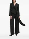Sandro Ferrone Asymmetric Draped Blazer In Black