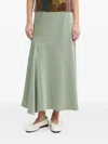 Sandro Ferrone Asymmetric-hem Satin Skirt In Multi