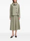 Sandro Ferrone Asymmetrical-fastening Button Coat In Green
