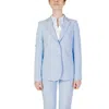 Sandro Ferrone Blue Polyester Blazer In Blue