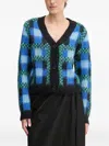 Sandro Ferrone Check Buttoned Cardigan In Multi