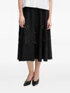 Sandro Ferrone Cut-out Flared Midi Skirt In Black