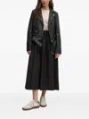 Sandro Ferrone Elasticated-waistline Gathered Midi Dress In Black