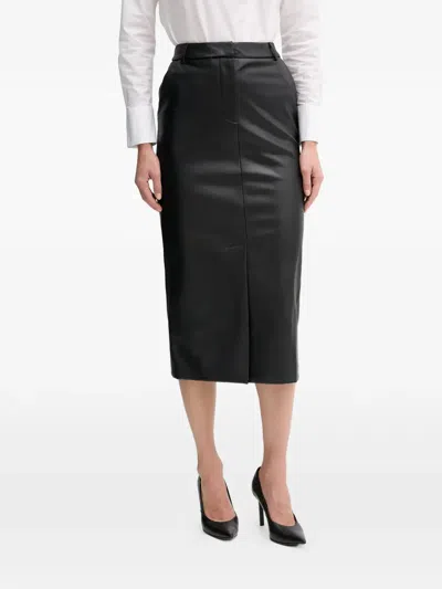 Sandro Ferrone High-waisted Pencil Skirt In Black