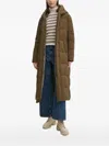 Sandro Ferrone Hooded Quilted Jacket In Brown