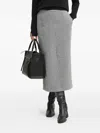 Sandro Ferrone Houndstooth Pocket Midi Skirt In Gray
