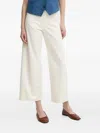 Sandro Ferrone Logo-patch Cropped Jeans In White