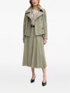 Sandro Ferrone Patch-pocket Midi Skirt In Green
