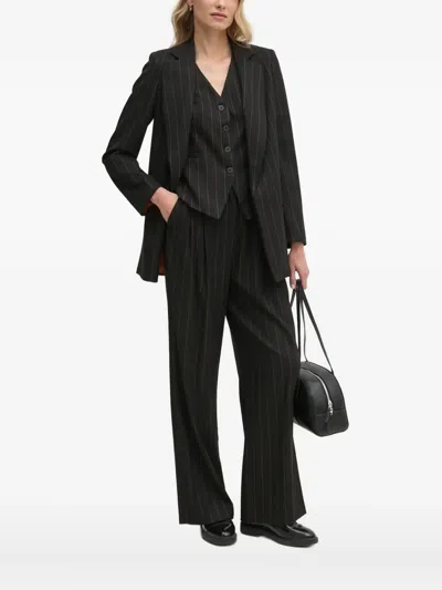Sandro Ferrone Pinstripe Single-breasted Blazer In Black