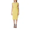 Sandro Ferrone Yellow Polyester Dress In Yellow