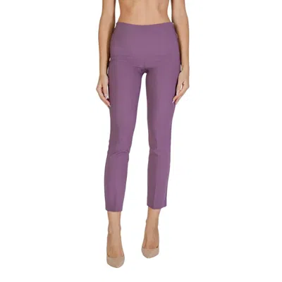 Sandro Ferrone Polyester Jeans & Women's Pant In Purple