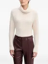 Sandro Ferrone Roll-neck Sweater In Neutral