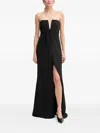 Sandro Ferrone Tie-front Strapless Maxi Dress In Black