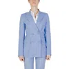 Sandro Ferrone Blue Viscose Blazer In Blue