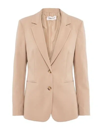 Sandro Ferrone Woman Blazer Beige Size 6 Polyester, Elastane