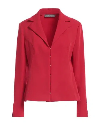 Sandro Ferrone Woman Blazer Red Size 6 Polyester, Elastane