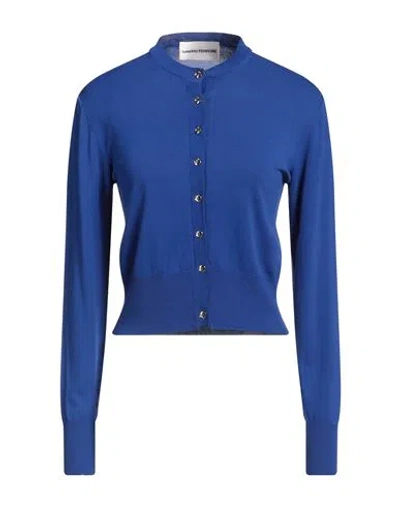 Sandro Ferrone Woman Cardigan Bright Blue Size S Viscose, Polyamide