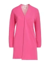 Sandro Ferrone Woman Cardigan Fuchsia Size L Viscose, Polyamide In Pink