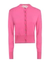 Sandro Ferrone Woman Cardigan Fuchsia Size L Viscose, Polyamide In Pink
