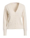 Sandro Ferrone Woman Cardigan Ivory Size S Viscose, Polyester, Polyamide In White