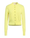 Sandro Ferrone Woman Cardigan Yellow Size M Viscose, Polyamide