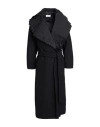 Sandro Ferrone Woman Coat Black Size 2 Polyester, Wool In Black