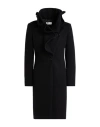 Sandro Ferrone Woman Coat Black Size 8 Polyester, Wool In Black