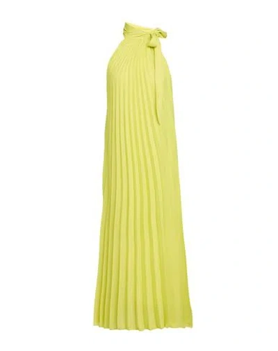 Sandro Ferrone Woman Maxi Dress Lime Green Size L Polyester In Yellow